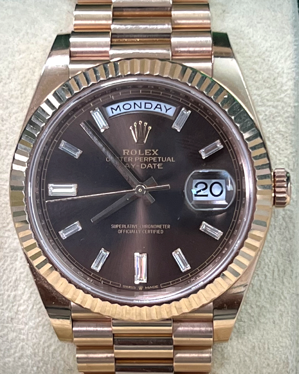 2020 Rolex Day-Date 40MM Brown Dial President Bracelet (228235)