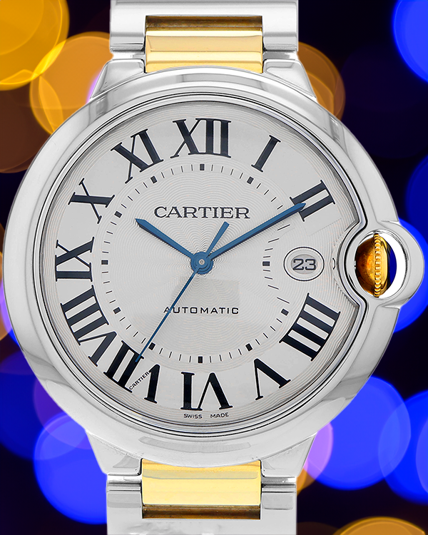 2013 Cartier Ballon Bleu 42MM Silver Dial Two-Tone Bracelet (W69009Z3)