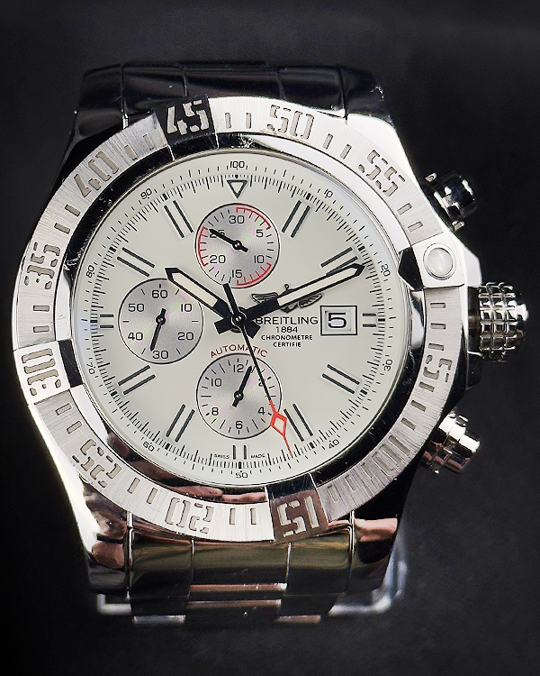 2018 Breitling Super Avenger II 48mm Silver Dial Steel Bracelet (A1337111/G779)