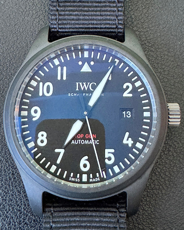 2023 IWC Schaffhausen Pilot Chronograph "Top Gun" 41MM Black Dial Textile Strap (IW326906)