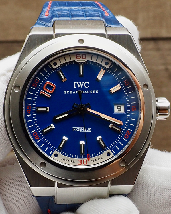 IWC Schaffhausen Ingenieur Zidane L.E. 44MM Blue Dial Leather Strap (IW323403)