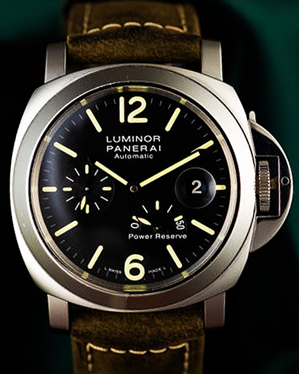 2019 Panerai Luminor Power Reserve 44MM Black Dial Leather Strap (PAM01090)