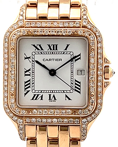 Cartier Panthère De Cartier 27MM Quartz White Dial Yellow Gold Bracelet (8839)