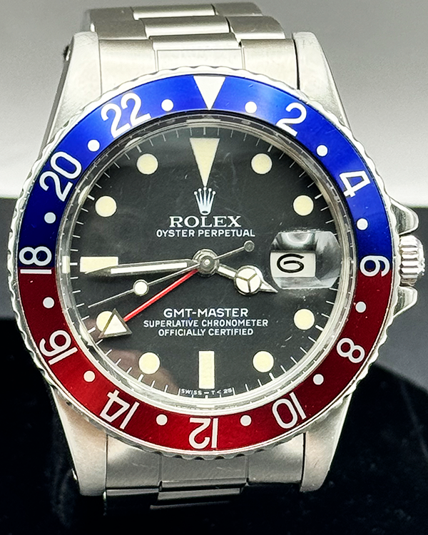 1982 Rolex GMT-Master "Pepsi" 40MM Black Dial Oyster Bracelet (16750)