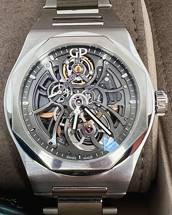 2022 Girard Perregaux Laureato 42MM Skeleton Dial Steel Bracelet (81015-11-001-11A)