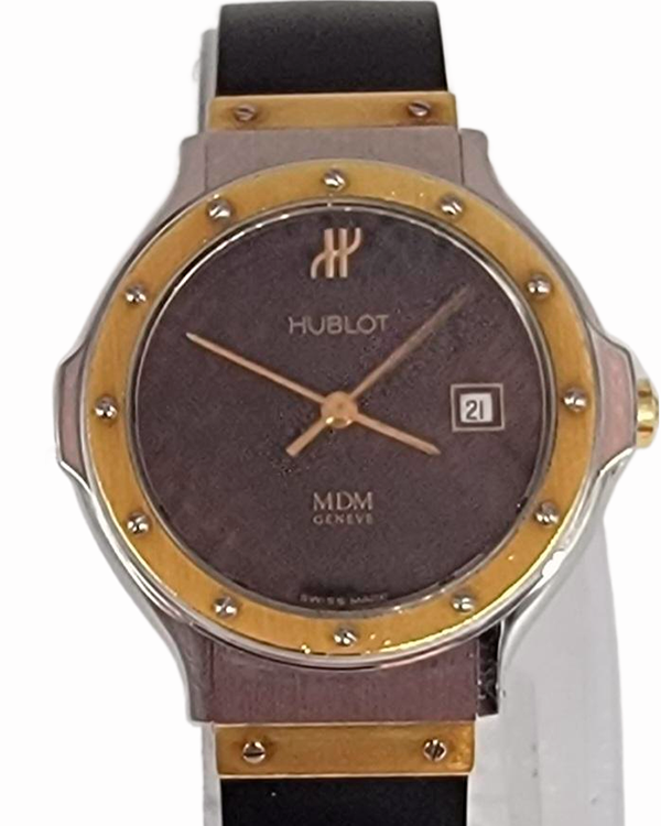 No Reserve - Hublot Classic MDM 25MM Quartz Black Dial Rubber Strap (1390.100.2)