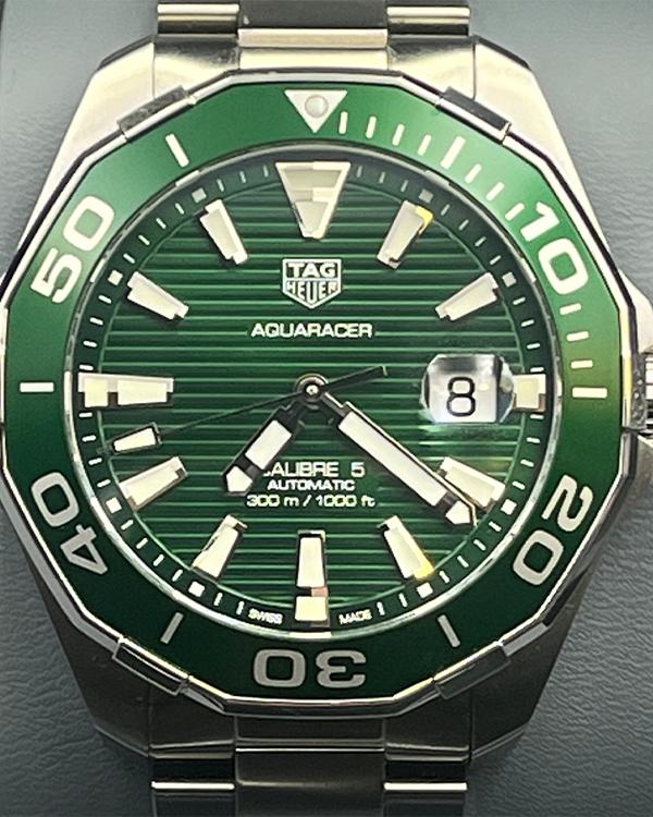 2021 Tag Heuer Aquaracer 300M Steel Green Dial (WAY201S-0 RDB7353)