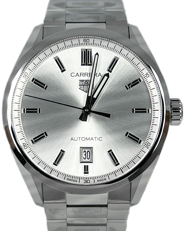 2023 TAG Heuer Carrera 39MM Silver Dial Steel Bracelet (WBN2111.BA0639)