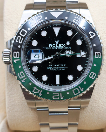 2023 Rolex GMT-Master II "Sprite" 40MM Black Dial Oyster Bracelet (126720VTNR)