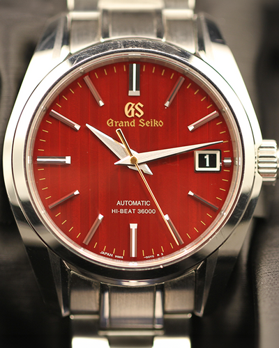 No Reserve - 2019 Grand Seiko Heritage Collection "Autumn Red Limited Edition" 39.5MM Red Dial Steel Bracelet (SBGH269)