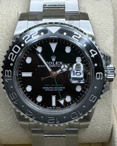 No Reserve - 2024 Rolex GMT-Master II "Bruce Wayne" 40MM Black Dial Oyster Bracelet (126710GRNR)