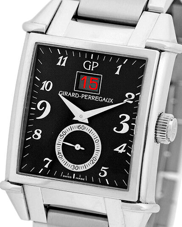 Girard Perregaux Vintage 1945 Limited Edition 32X37MM Black Dial Steel Bracelet (25805-11-621-11A)