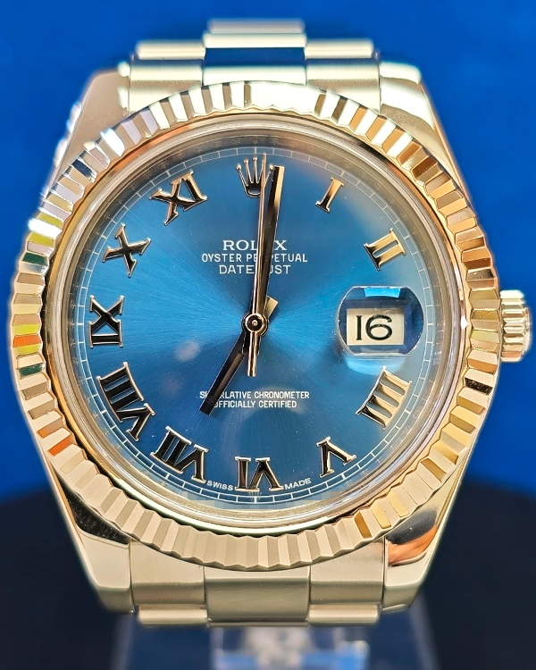 2012 Rolex Datejust II 41MM Blue Dial Oyster Bracelet (116334)