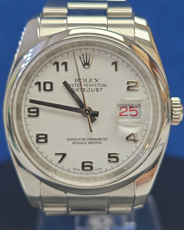 Rolex Datejust 36MM White Dial Oyster Bracelet (116200)