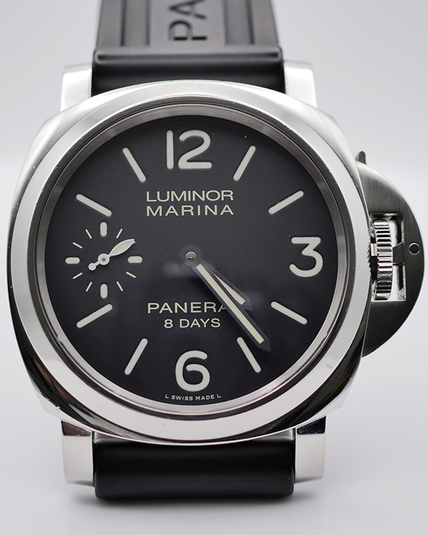 Panerai Luminor Marina 8 Days 44MM Black Dial Rubber Strap (PAM00510)