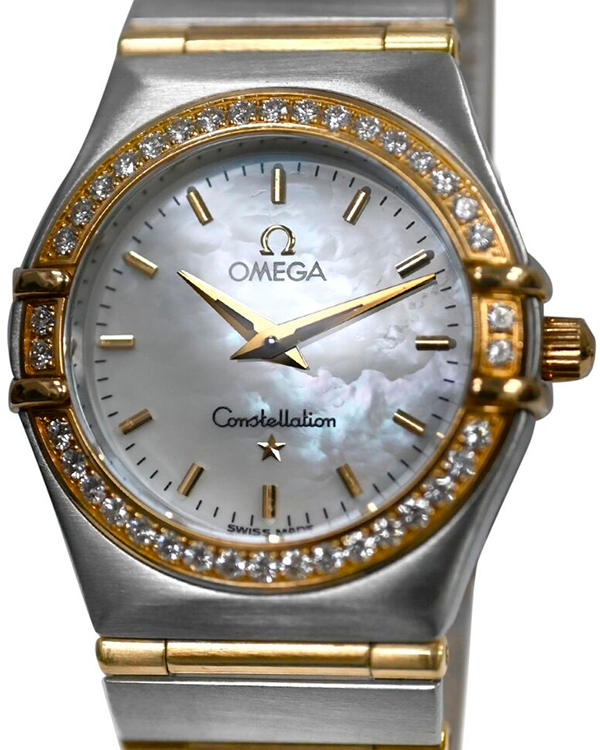 Omega Constellation  25.5MM Quartz Mother of Pearl Dial Two-Tone Bracelet (1277.70.00)