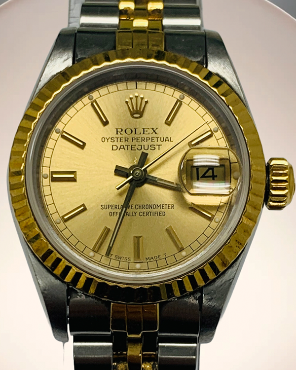 Rolex Lady-Datejust 26MM Champagne Dial Two-Tone Jubilee Bracelet (69173)