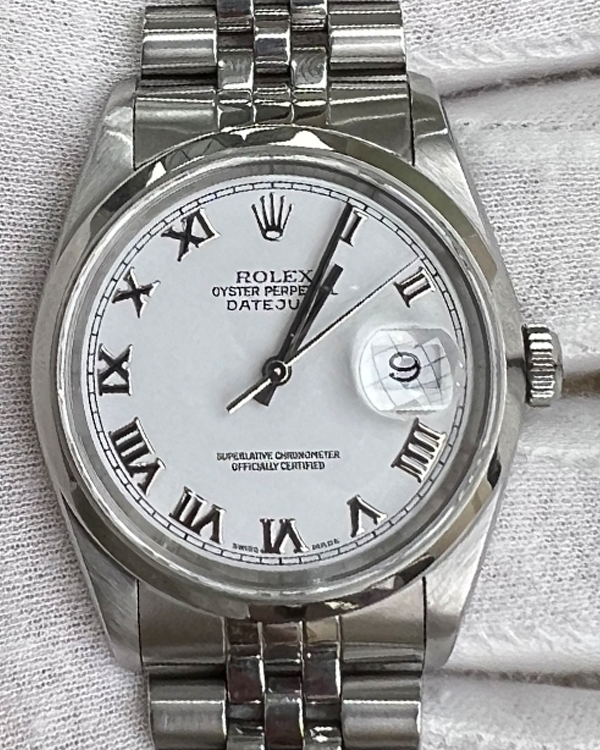 2000 Rolex Datejust 36MM Jubilee Bracelet Steel White Dial (16200)