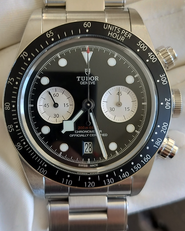 2023 Tudor Black Bay Chrono "Reverse Panda" 41MM Black Dial Steel Bracelet (79360N)