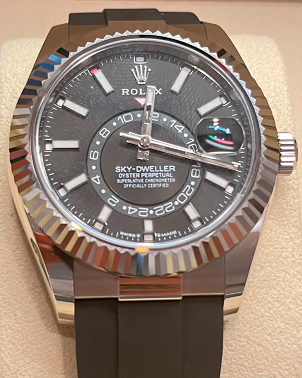 2024 Rolex Sky-Dweller 42MM Black Dial Oysterflex Strap (336239)