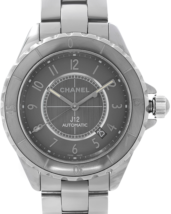 Chanel J12 41MM Grey Dial Titanium Bracelet (H2934)