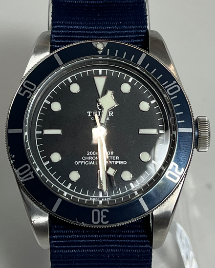 2017 Tudor Black Bay 41MM Black Dial Aftermarket Textile Strap (M79230B)