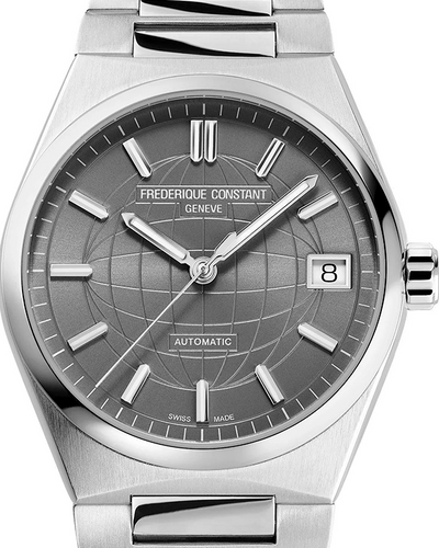 Frederique Constant Highlife 34MM Grey Dial Steel Bracelet (FC-303LG2NH6B)