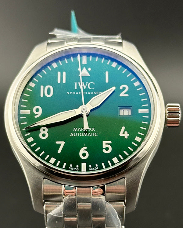 2024 IWC Schaffhausen Pilot Mark 40MM Green Dial Steel Bracelet (IW328206)