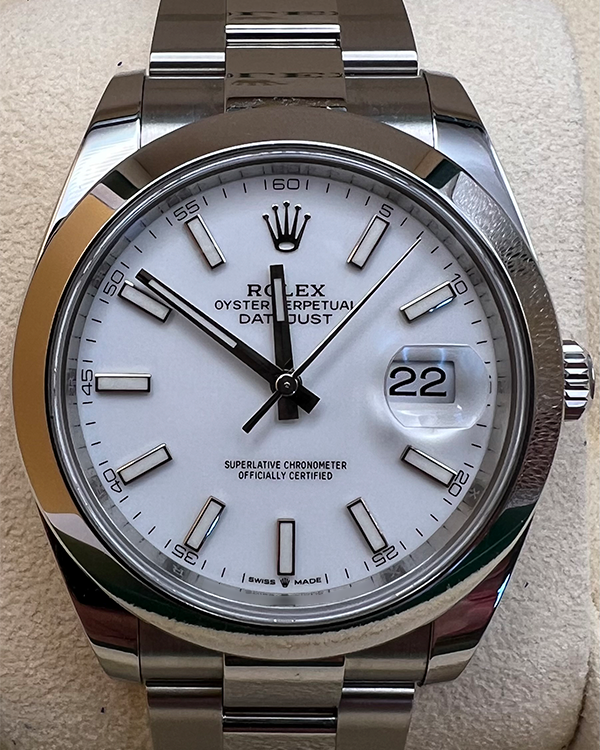 2024 Rolex Datejust 41MM White Dial Oyster Bracelet (126300)
