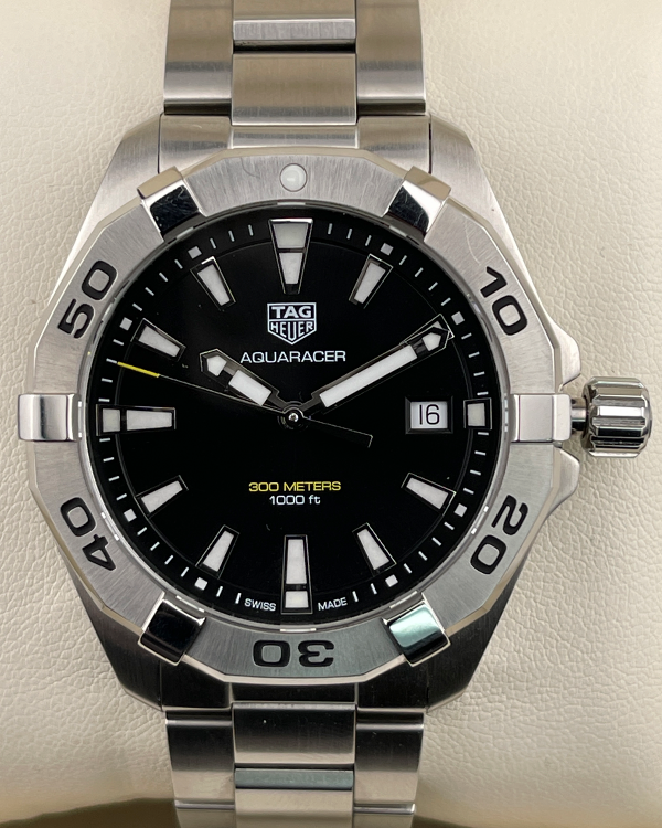 TAG Heuer Aquaracer 300M 41MM Quartz Black Dial Steel Bracelet (WBD1110.BA0928)