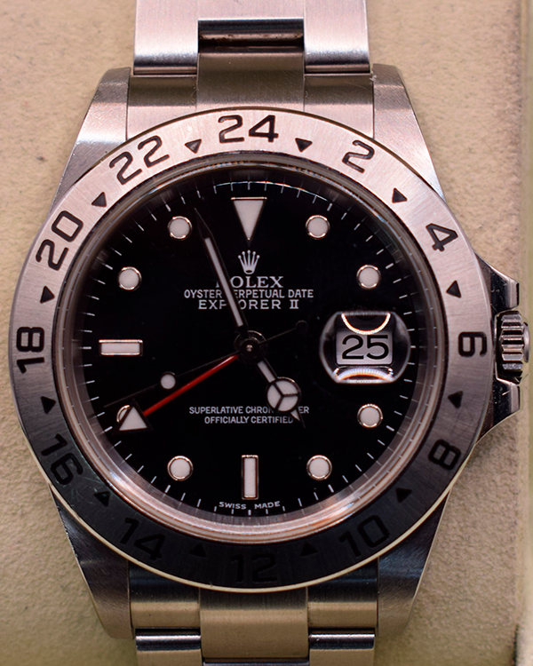 2004 Rolex Explorer II 40MM Black Dial Steel Bracelet (16570)