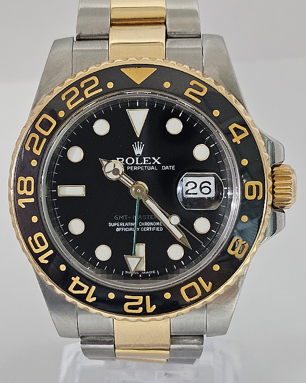 Rolex GMT-Master II 40MM Black Dial Two-Tone Oyster Bracelet (116713LN)