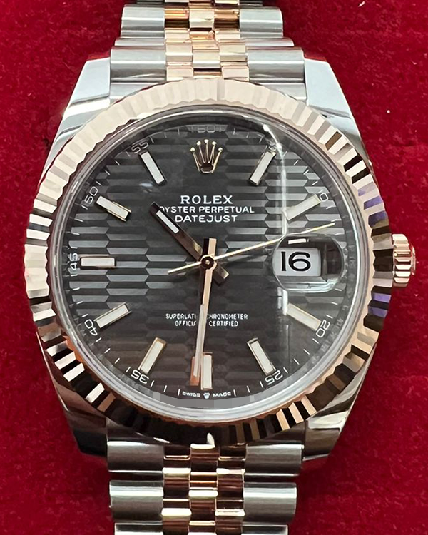 2023 Rolex Datejust 41MM Jubilee Bracelet Everose Rolesor Slate Dial (126331)