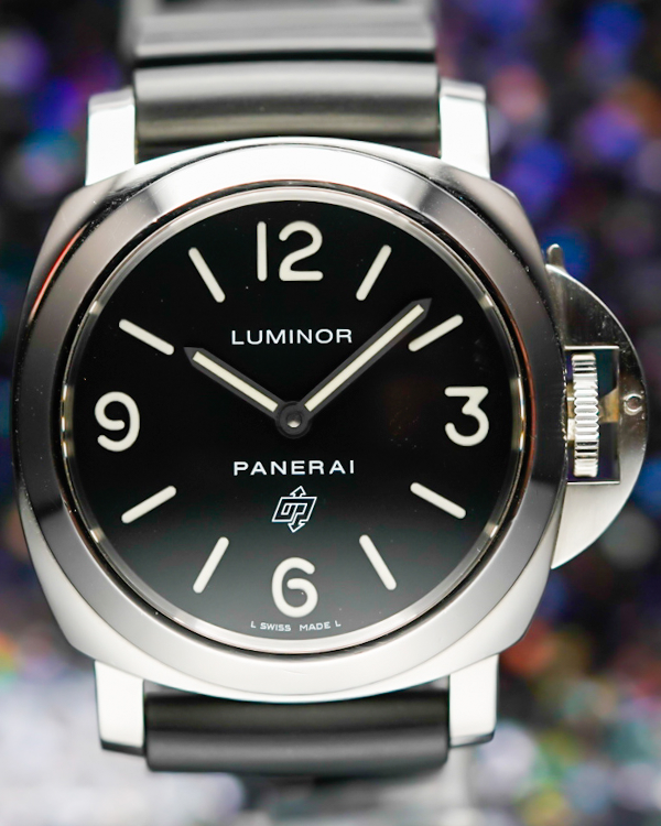 2012 Panerai Luminor Base Logo 44MM Black Dial Rubber Strap (PAM00000)