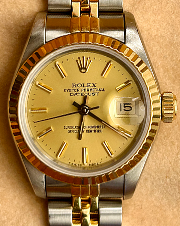 Rolex Lady-Datejust 26MM Champagne Dial Two-Tone Jubilee Bracelet (69173)