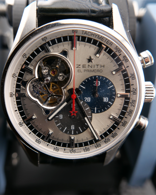 2016 Zenith El Primero Chronomaster Open 42MM Silver Dial Aftermarket Leather Strap (03.2040.4061/69.C496)