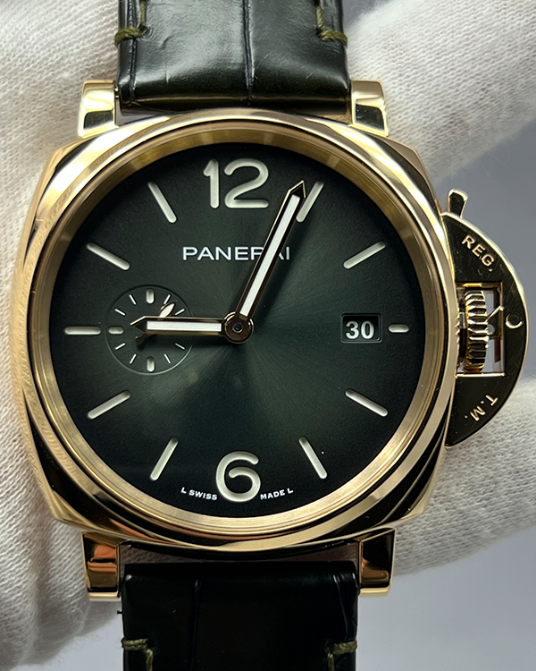 Panerai Luminor Due 42MM Green Dial Leather Strap (PAM01423)