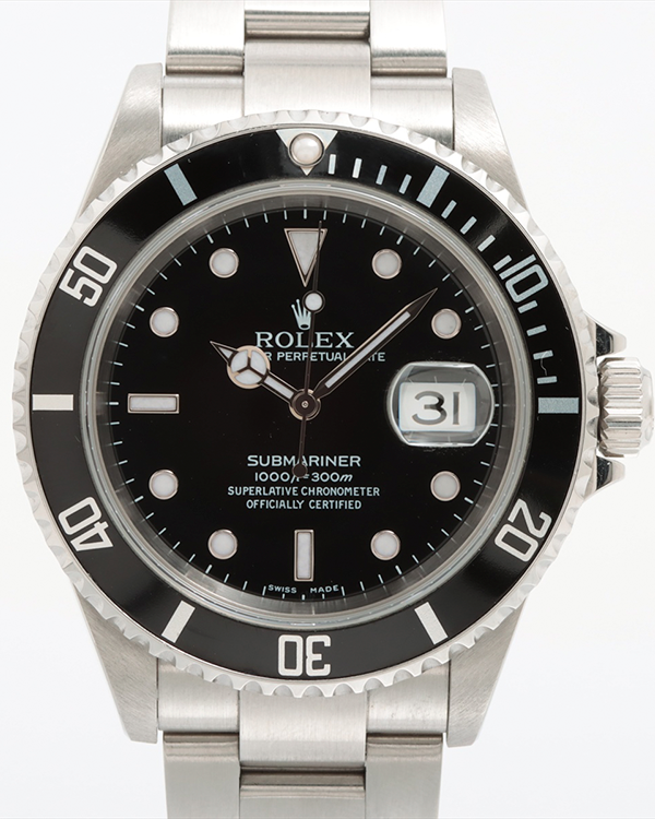 2003 Rolex Submariner Date 40MM Black Dial Steel Bracelet (16610)