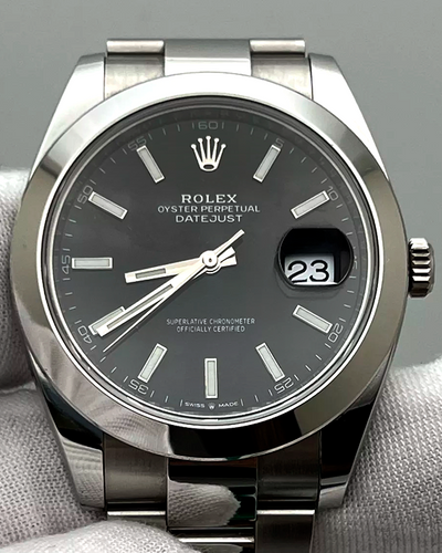 2018 Rolex Datejust 41MM Black Dial Oyster Bracelet (126300)