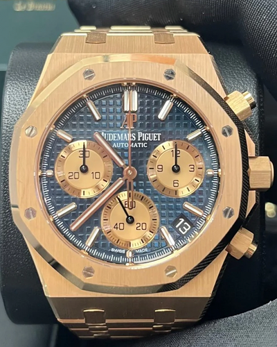 Audemars Piguet Royal Oak Chronograph 41MM Blue Dial Rose Gold Bracelet (26239OR.OO.1220OR.01)