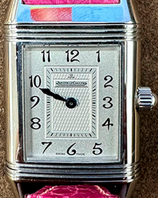 Jaeger-LeCoultre Reverso Duetto 21MM Silver Dial Leather Strap (266.8.44)