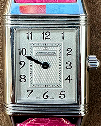 Jaeger-LeCoultre Reverso Duetto 21MM Silver Dial Leather Strap (266.8.44)