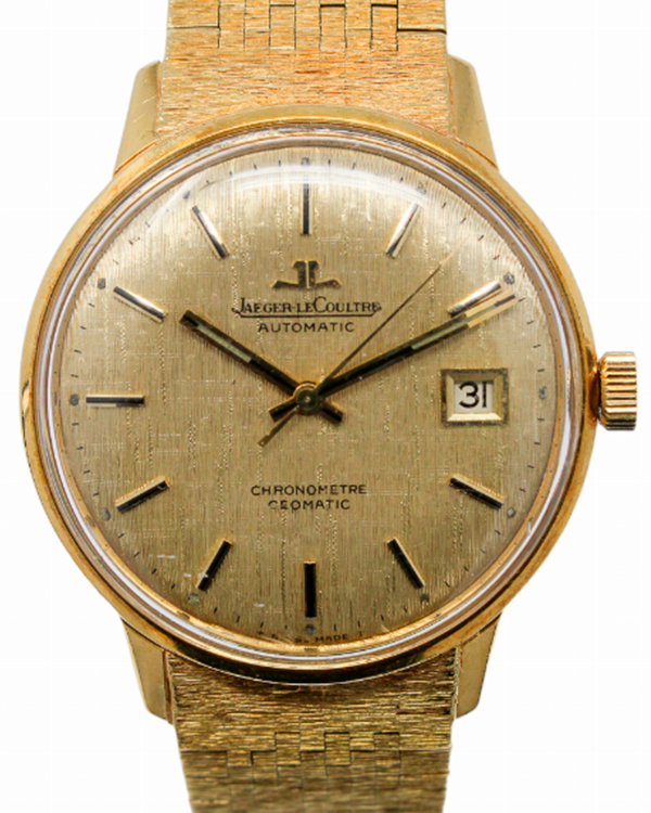 Jaeger-LeCoultre Chronometre Geomatic Vintage 36MM Champagne Dial Aftermarket Yellow Gold Bracelet (398/1)