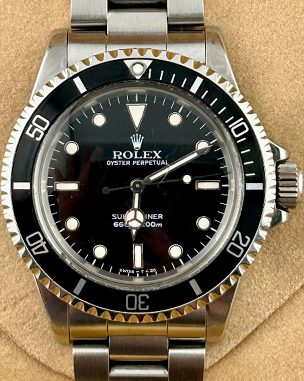 Rolex Submariner No-Date Vintage 40MM Black Dial Steel Bracelet (5513)