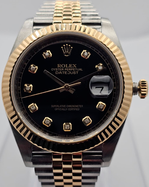 2019 Rolex Datejust 41MM Black Dial Two-Tone Oyster Bracelet (126333)