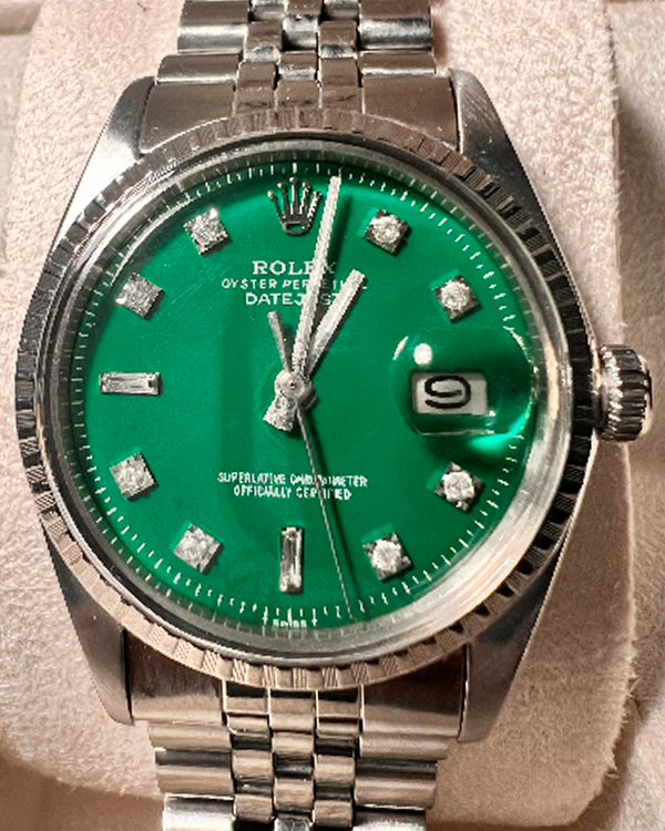 Rolex Datejust 36MM Aftermarket Green Dial Jubilee Bracelet (1603)