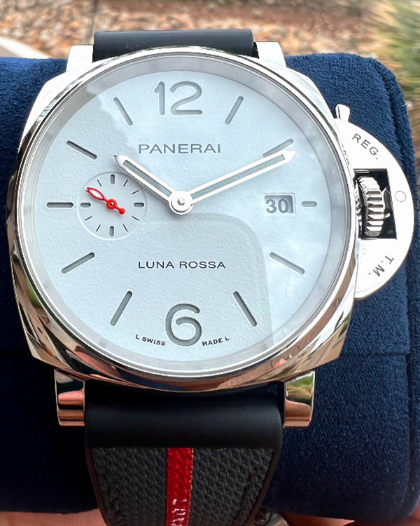 Panerai Luminor Due 42MM White Dial Rubber/Textile Strap (PAM01381)