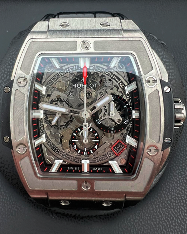 2018 Hublot Spirit Of Big Bang 42MM Skeleton Dial Leather Strap (641.NX.0173.LR)