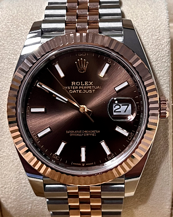 2024 Rolex Datejust 41MM Chocolate Dial Two-Tone Jubilee Bracelet (126331)