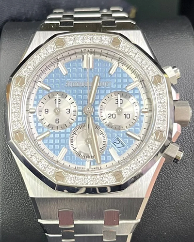 Audemars Piguet Royal Oak 38MM Light Blue Dial Steel Bracelet (26715ST.ZZ.1356ST.01)